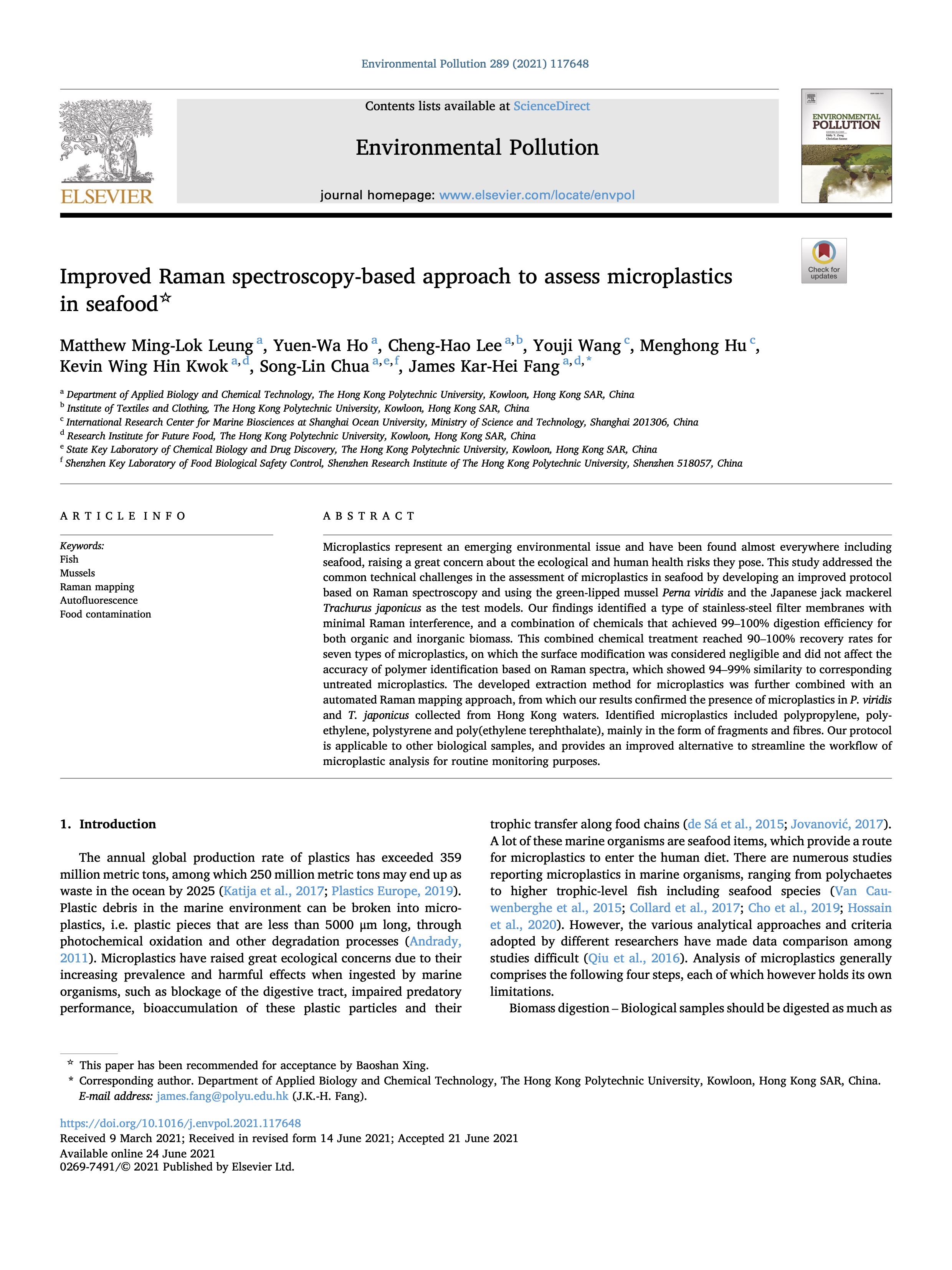 Leung et al. 2021 – Improved Raman spectroscopy-based approach